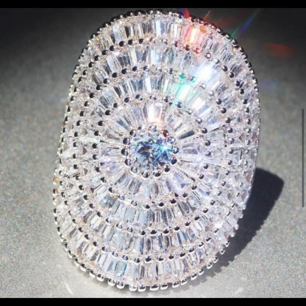 New Baguette Round Diamond Ring multiple sizes - Picture 3 of 5